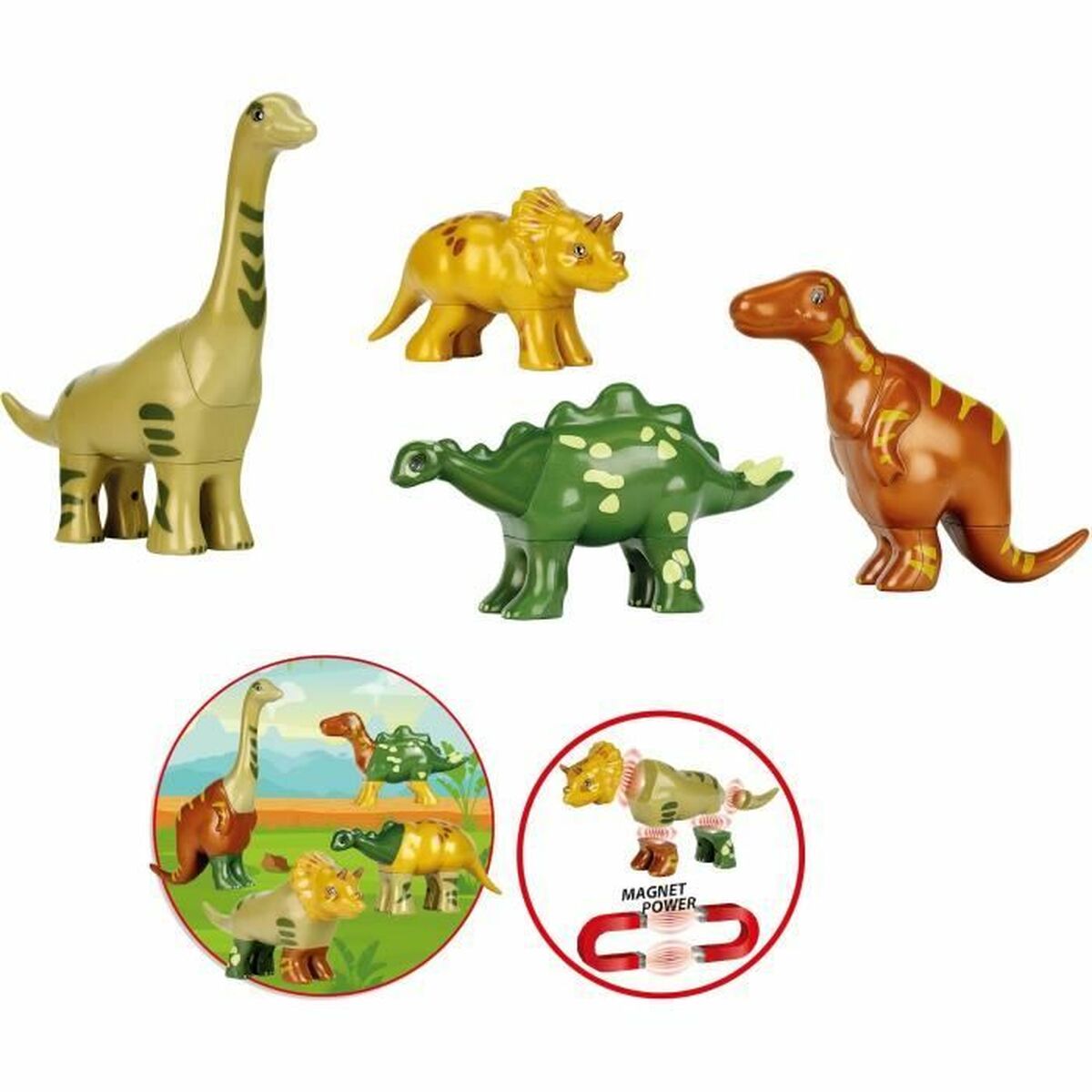 Byggsats Klein Magnet Dino Puzzle Multicolour - 3