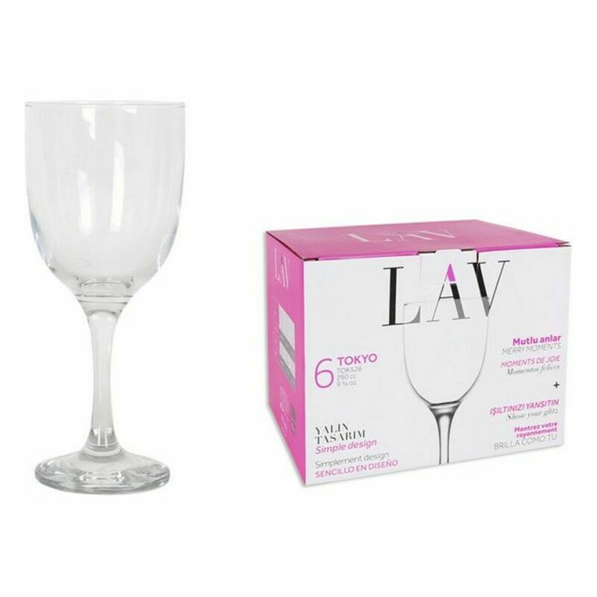 Glasset LAV 145011 7,5 x 7,5 x 18 cm (4 antal) (290 ml) - 2