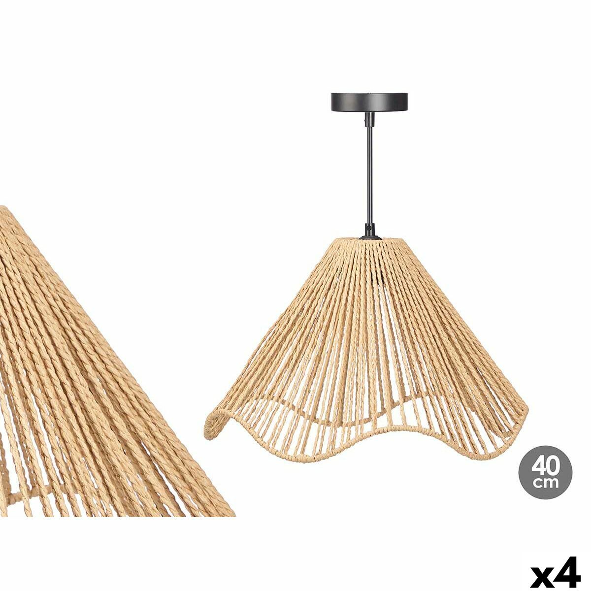Taklampa Gift Decor Svart Naturell Metall Papper Plast 40 W 40 x 25 x 40 cm (4 antal)