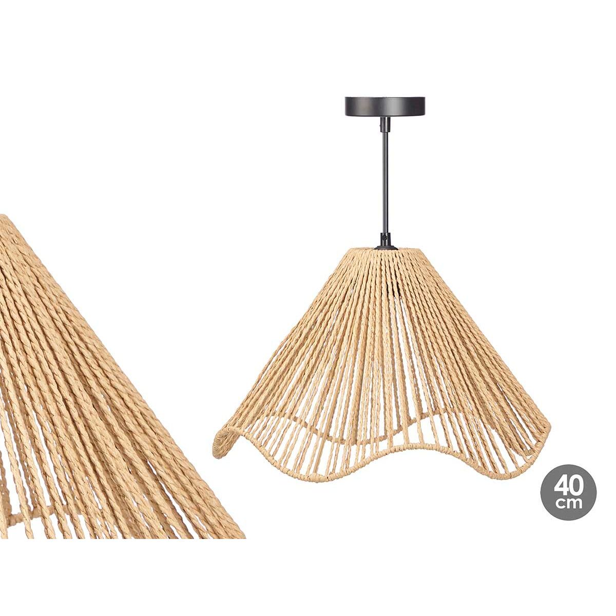 Taklampa Gift Decor Svart Naturell Metall Papper Plast 40 W 40 x 25 x 40 cm (4 antal) - 2