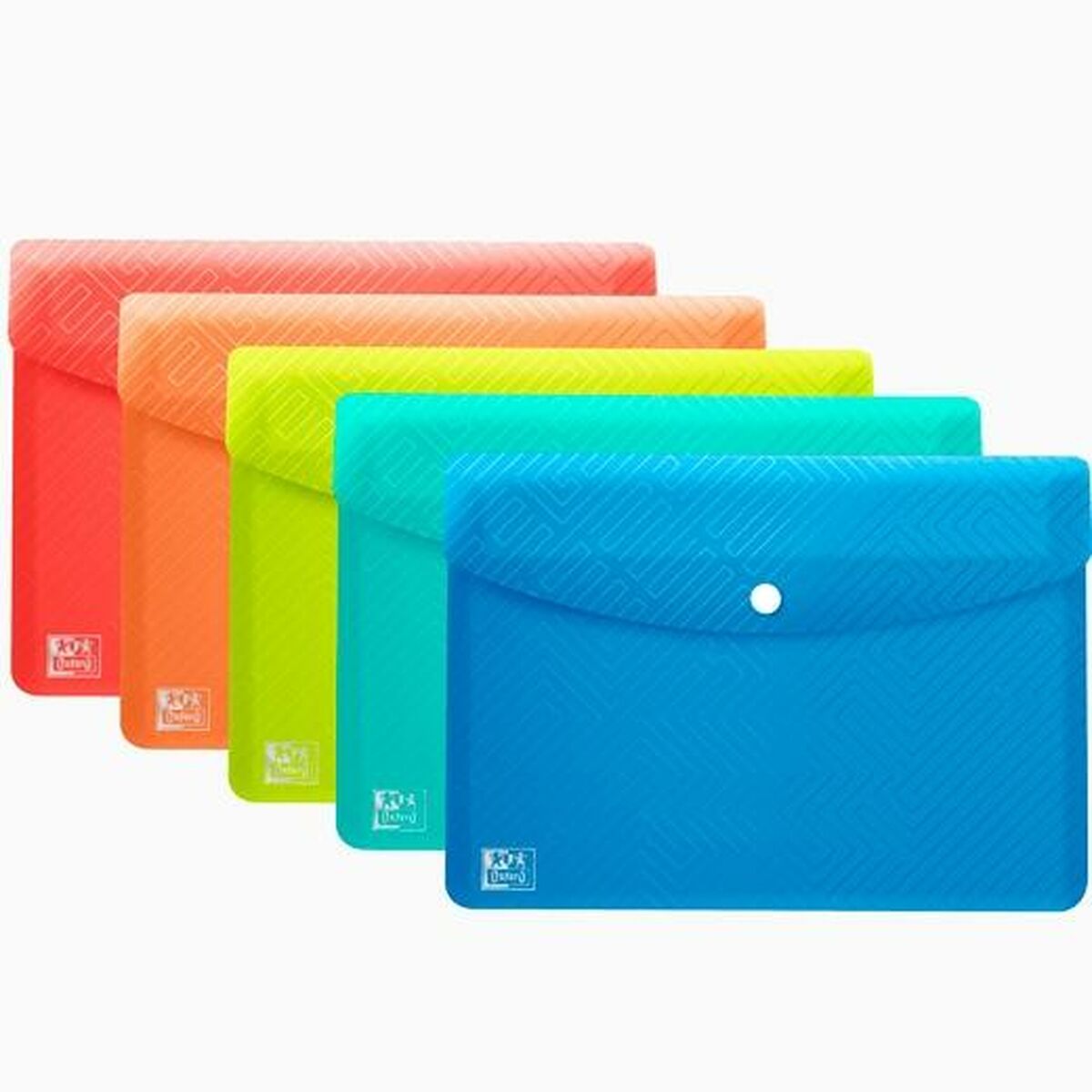 Portföljmapp Oxford Urban Multicolour A6 polypropen Lås 5 Delar (50 antal) - 2