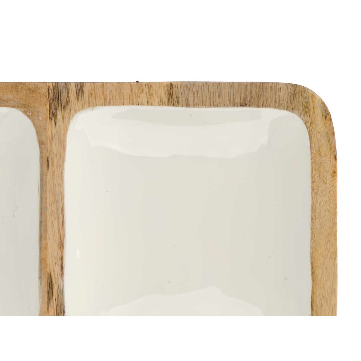 Bricka med fack MALI-991 W Vit 29,5 x 3 x 29,5 cm (6 antal) - 5