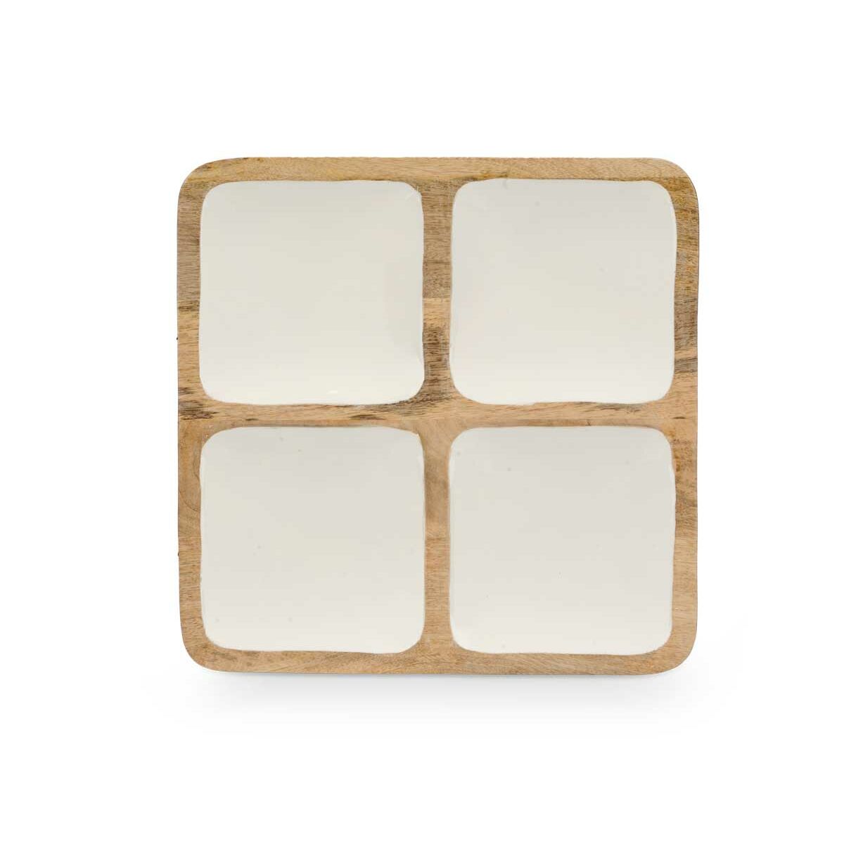 Bricka med fack MALI-991 W Vit 29,5 x 3 x 29,5 cm (6 antal) - 4
