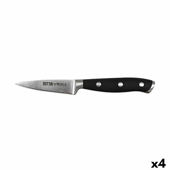 Skalkniv Quttin Bull Svart Silvrig Rostfritt stål 9 cm (4 antal)