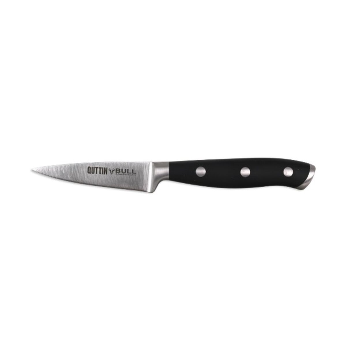 Skalkniv Quttin Bull Svart Silvrig Rostfritt stål 9 cm (4 antal) - 2