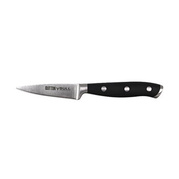 Skalkniv Quttin Bull Svart Silvrig Rostfritt stål 9 cm (4 antal)