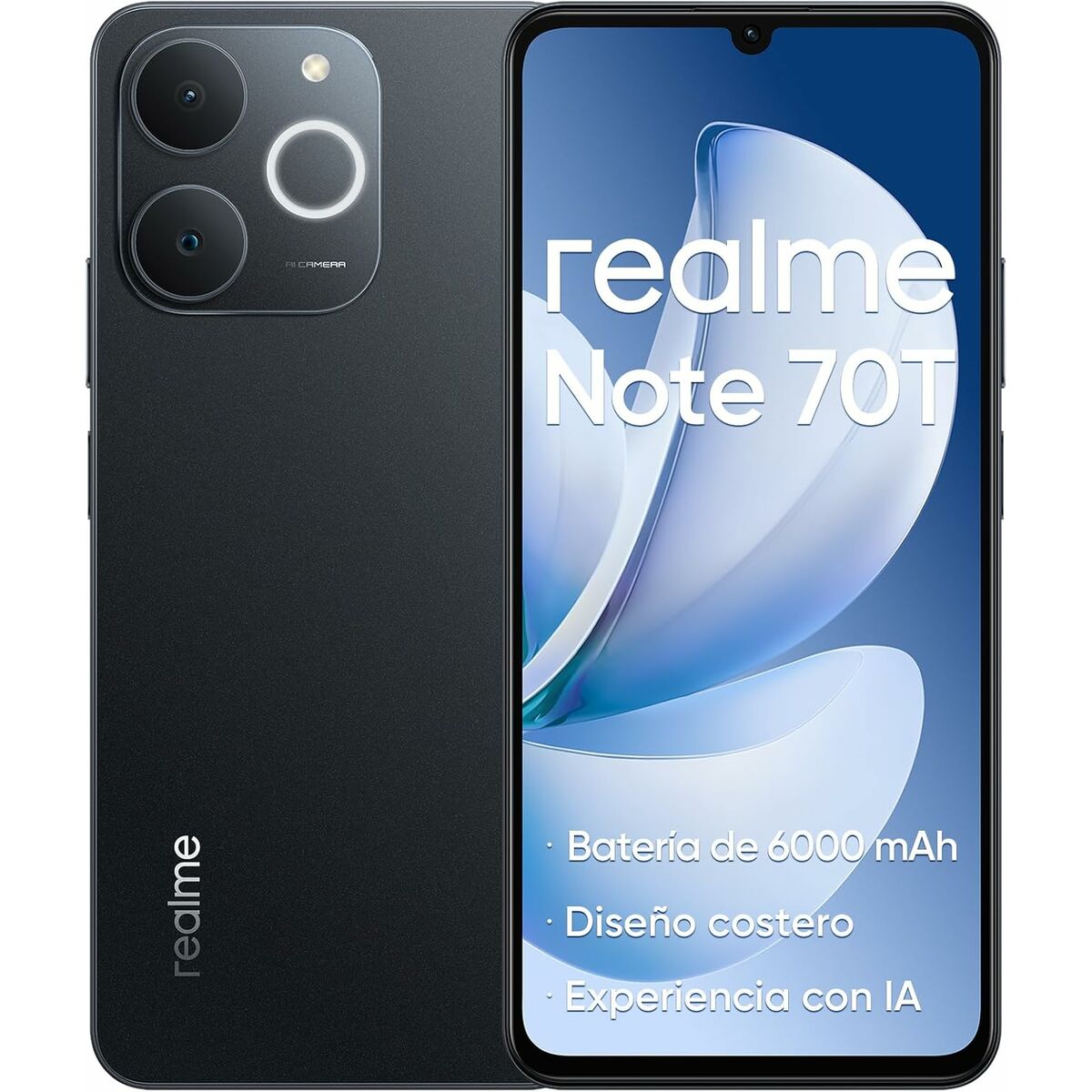 Smartphone Realme NOTE 70T 4 GB RAM 256 GB 6,74" Unisoc Svart