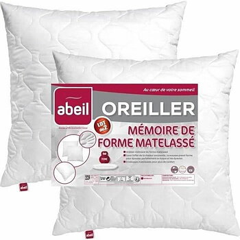 Kudden Abeil Memory Vit 60 x 60 cm