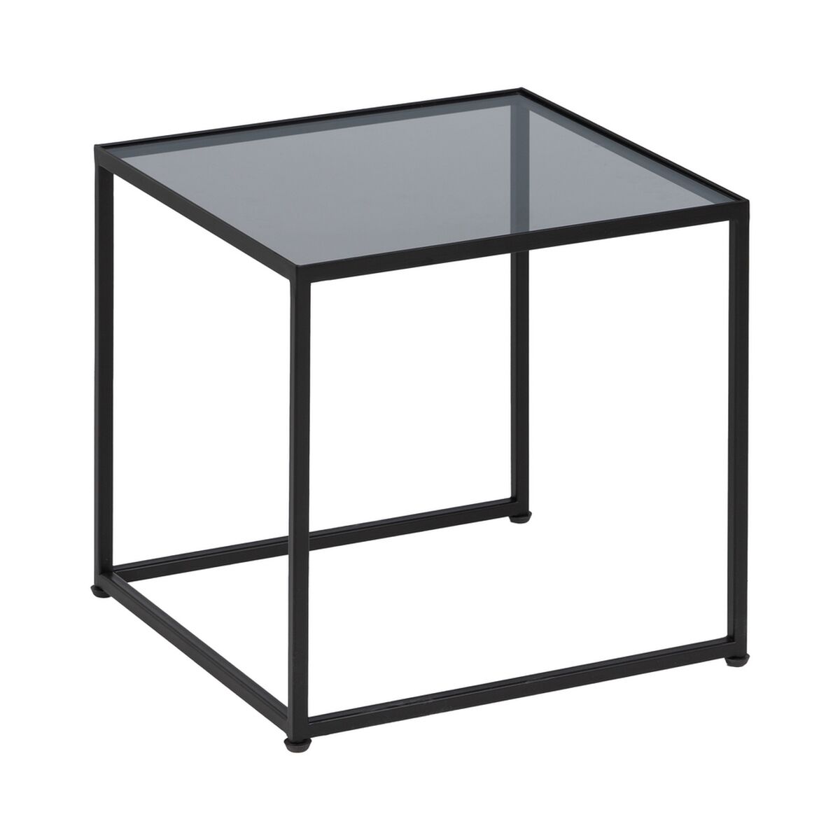 Soffbord Svart Naturell Glas Järn Rattan 97,5 x 34 x 35 cm (3 antal) - 4