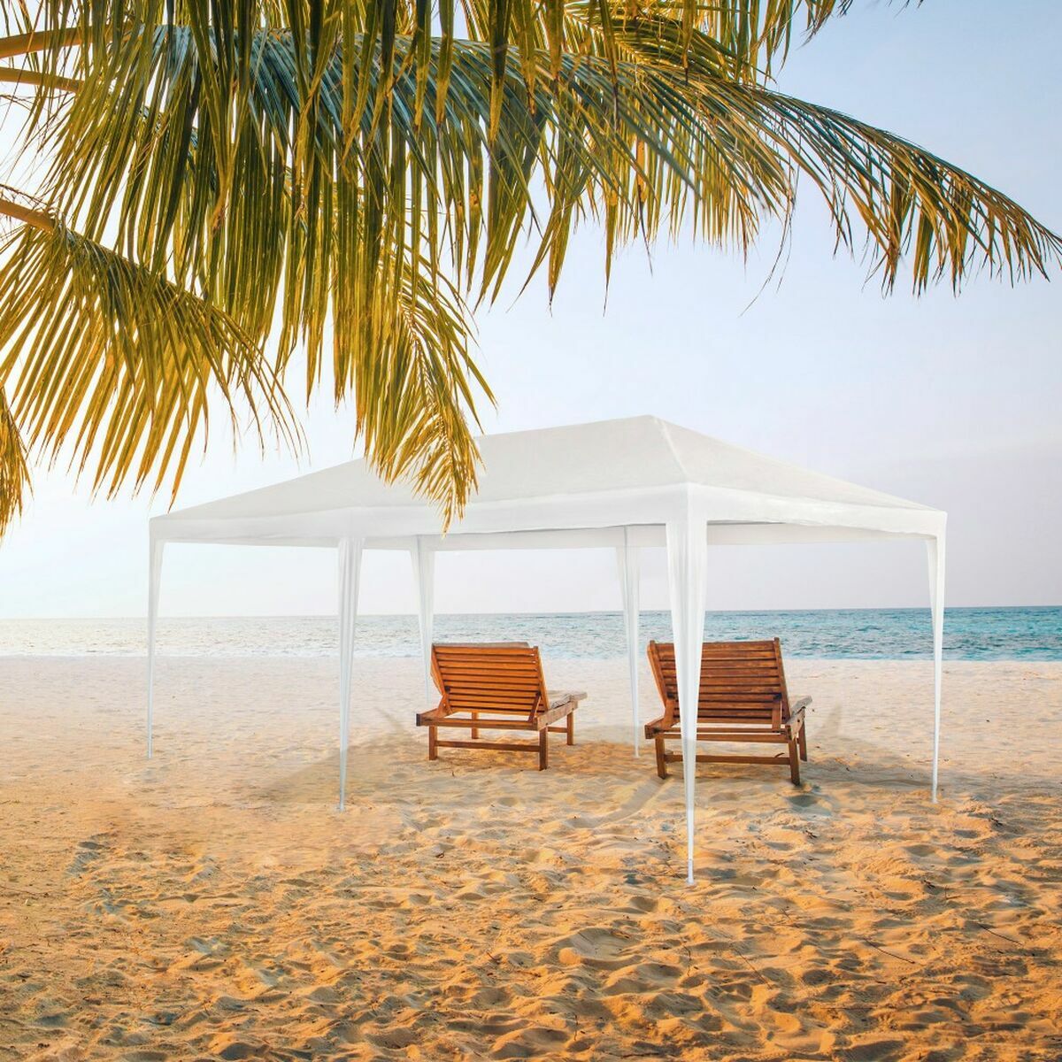 Gazebo Aktive Vit 300 x 600 cm Metall Plast - 2