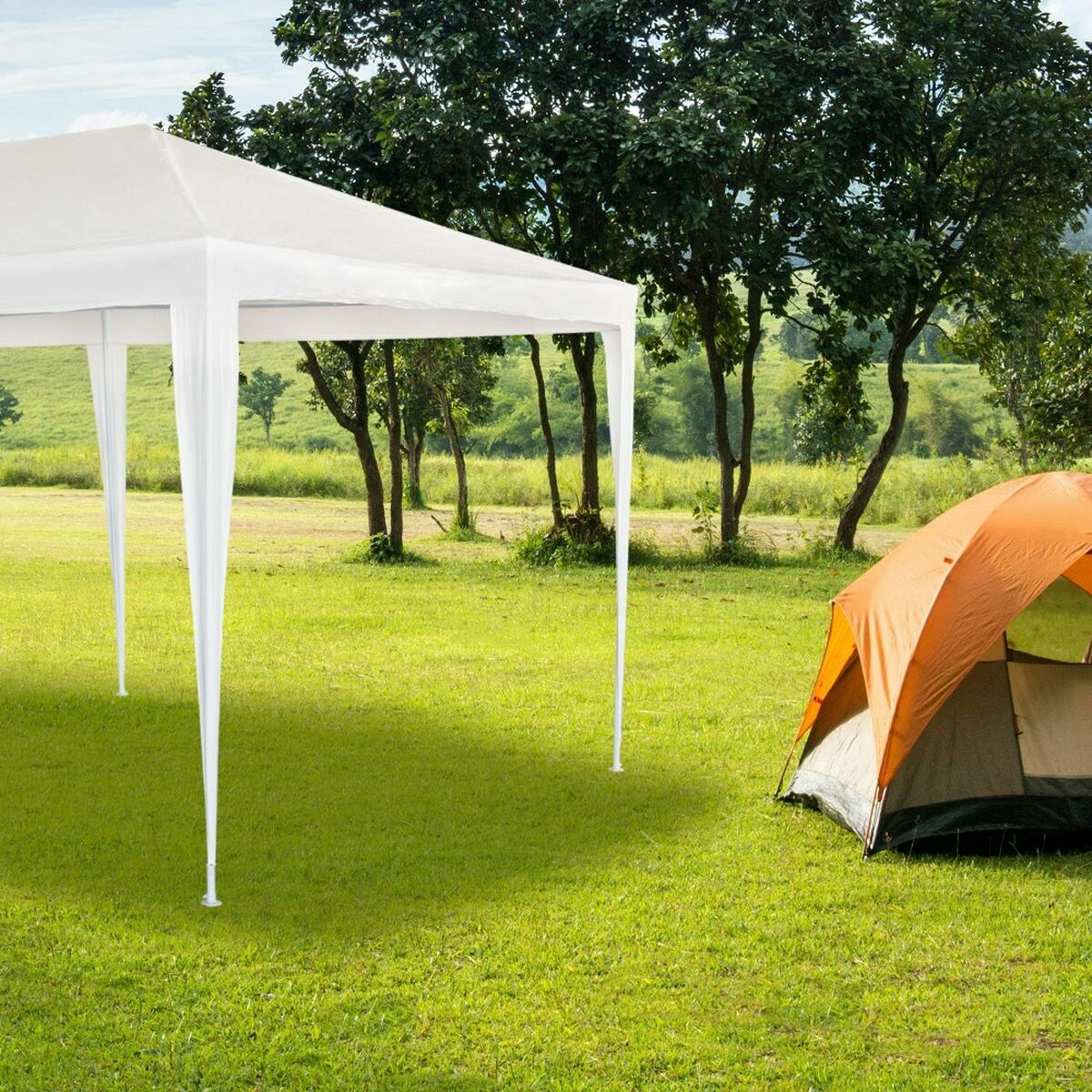 Gazebo Aktive Vit 300 x 600 cm Metall Plast - 4
