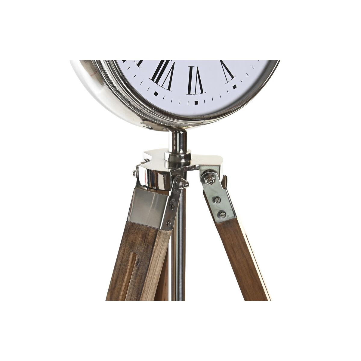 bordsklocka DKD Home Decor Silvrig Naturell - 8