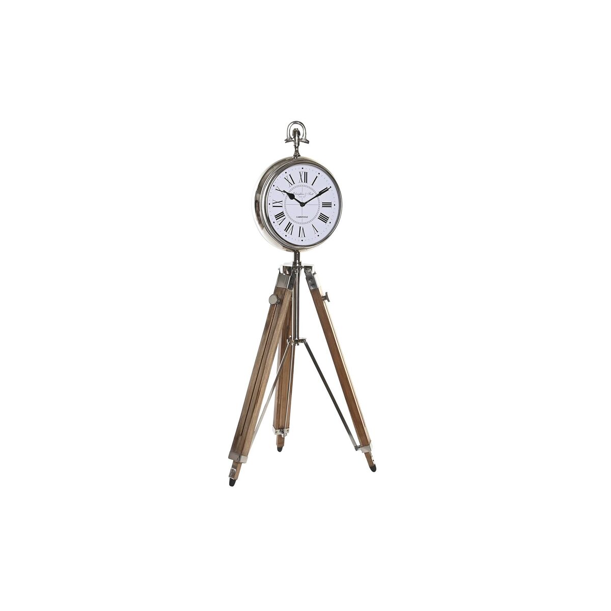 bordsklocka DKD Home Decor Silvrig Naturell - 4