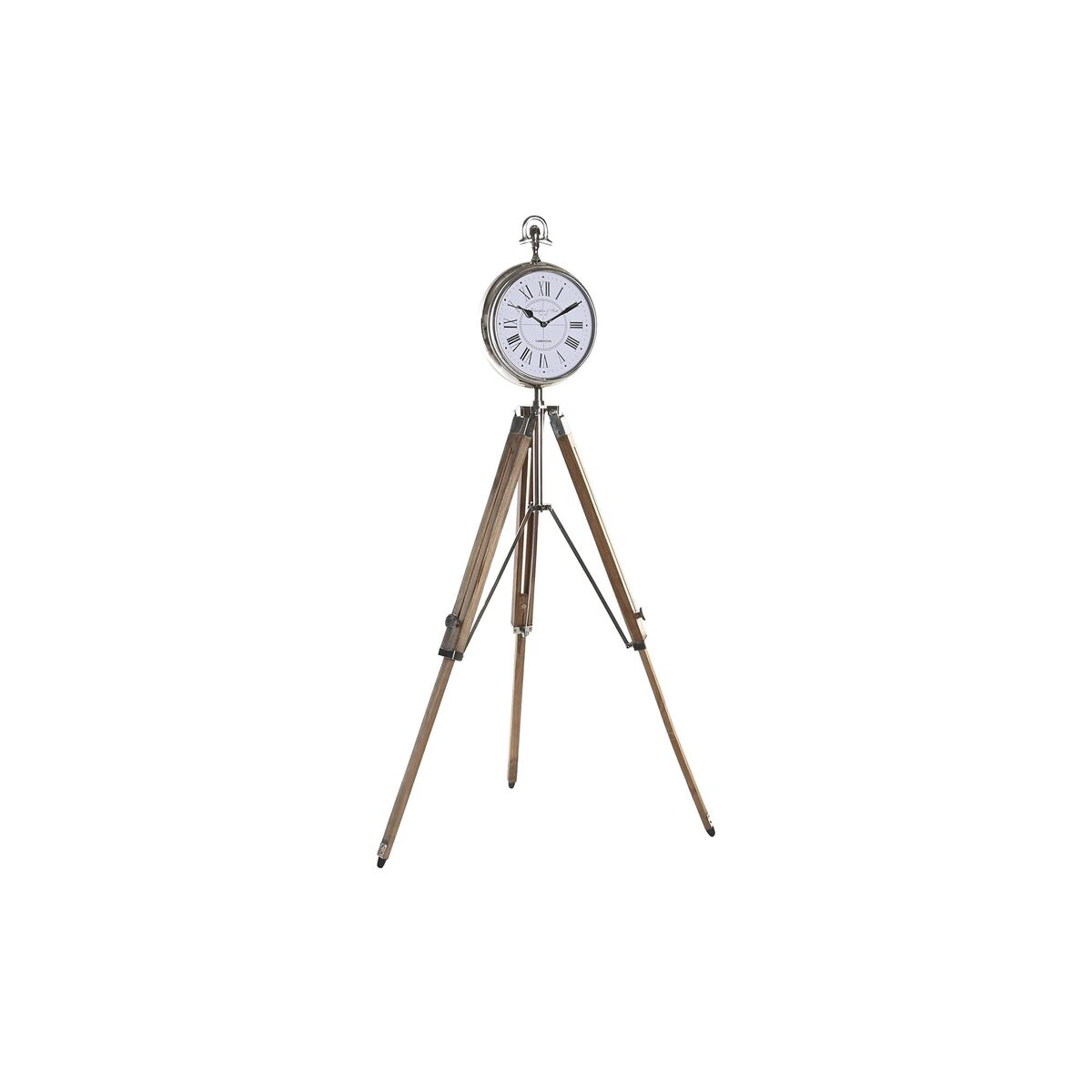 bordsklocka DKD Home Decor Silvrig Naturell - 5