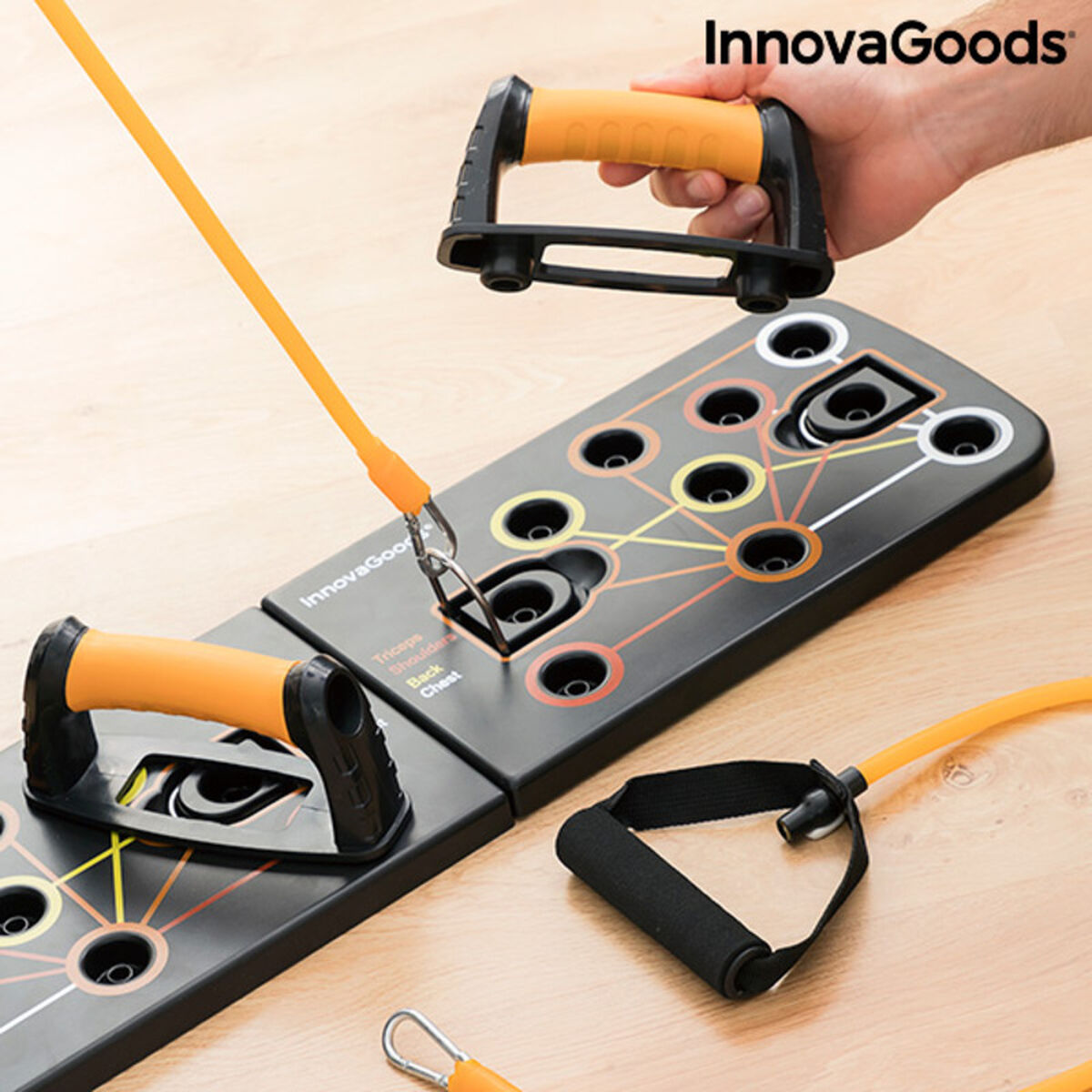 Upphävningsbräda med Motståndsband och Träningsguide InnovaGoods Pulsher (Renoverade B) - 4