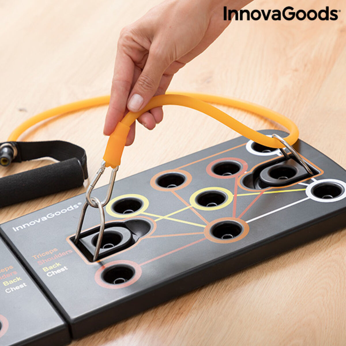 Upphävningsbräda med Motståndsband och Träningsguide InnovaGoods Pulsher (Renoverade B) - 6