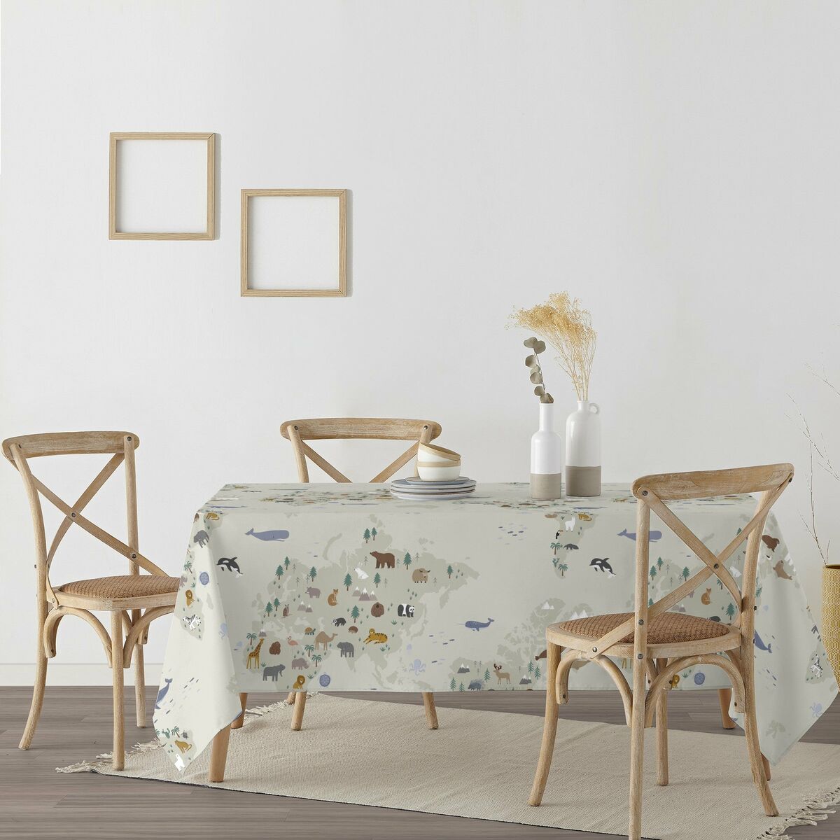 Fläckresistent bordsduk Belum Maui Multicolour 200 x 150 cm djur - 3