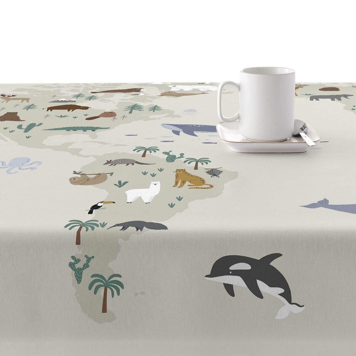 Fläckresistent bordsduk Belum Maui Multicolour 200 x 150 cm djur - 2
