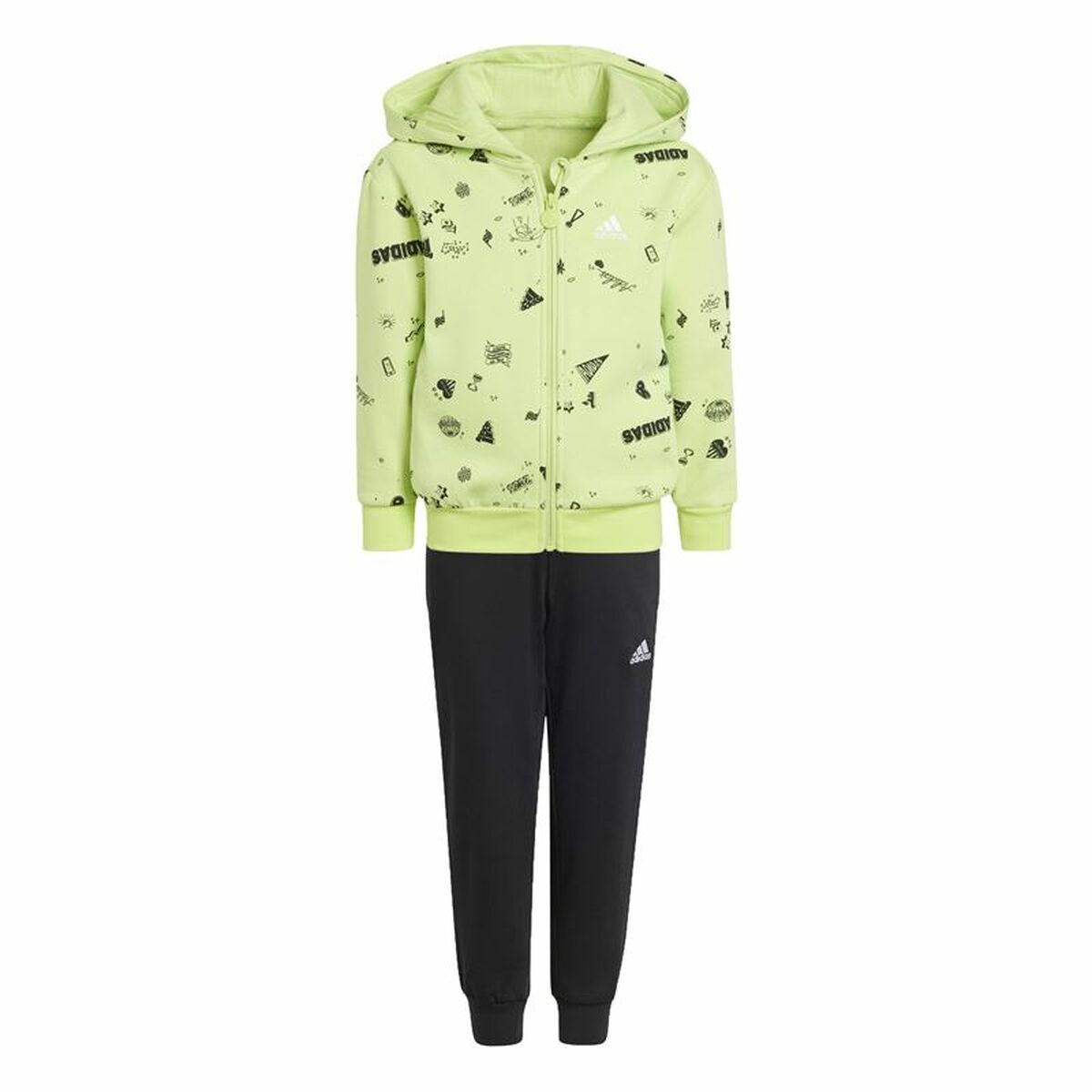 Träningsoverall, Barn Adidas Lk Bluv Q3 Grön 2 Delar