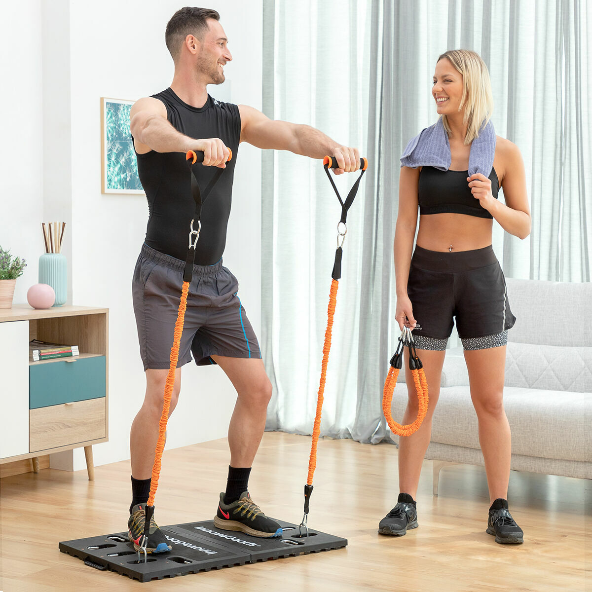 Komplett bärbart träningssystem med träningsguide Gympak Max InnovaGoods (Renoverade B) - 4
