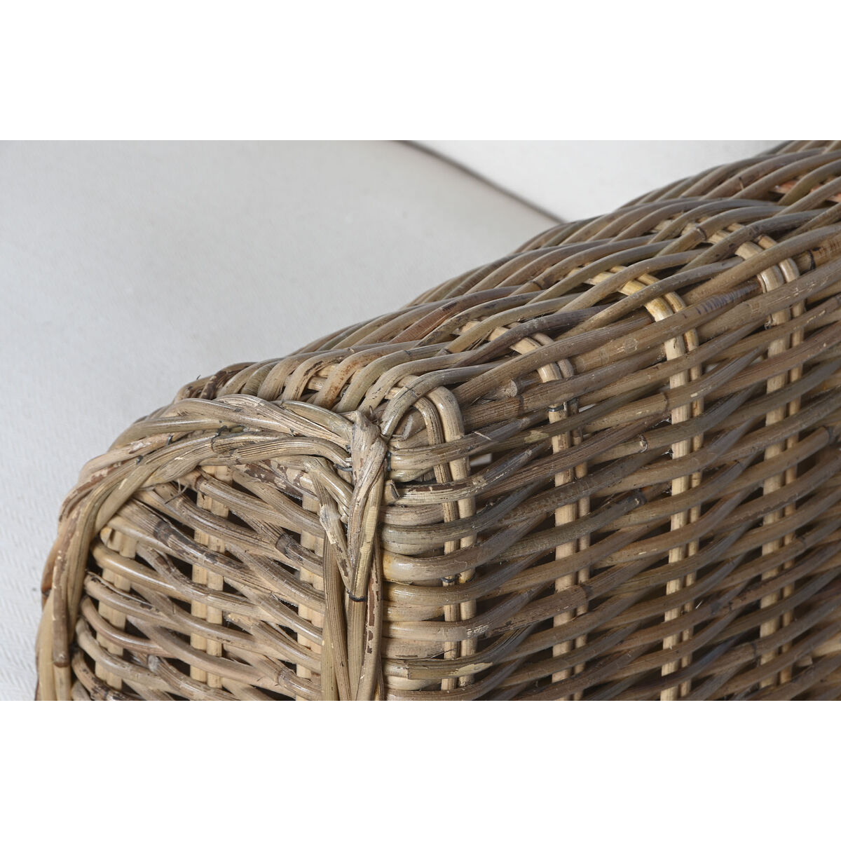 Trädgårdssoffa Home ESPRIT Vit Brun Naturell Rattan 174 x 88 x 69 cm - 4