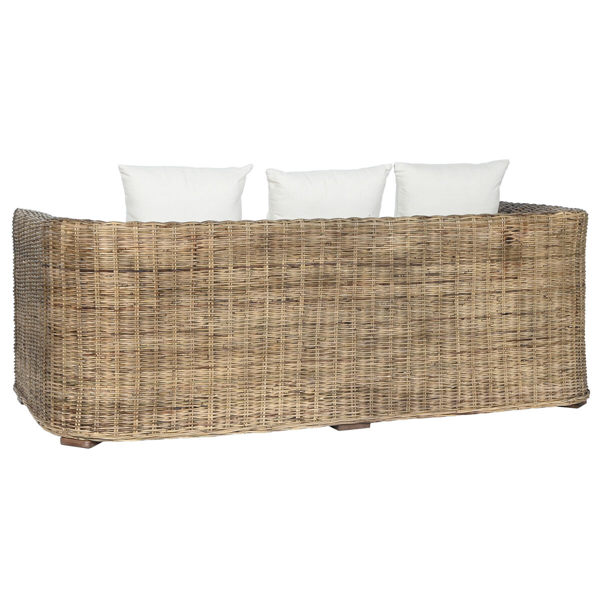 Trädgårdssoffa Home ESPRIT Vit Brun Naturell Rattan 174 x 88 x 69 cm - 7