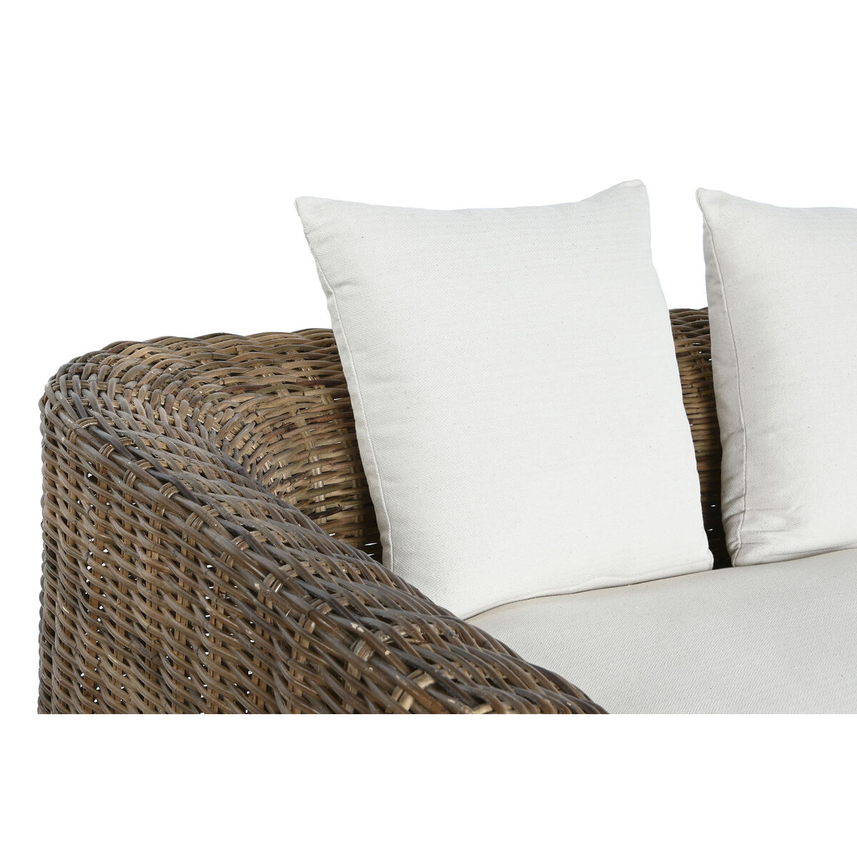 Trädgårdssoffa Home ESPRIT Vit Brun Naturell Rattan 174 x 88 x 69 cm - 3