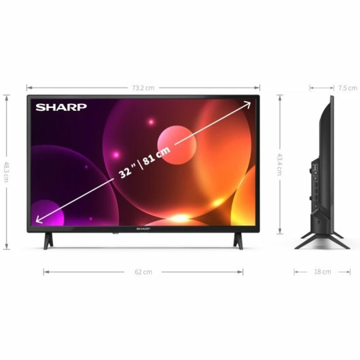 Smart TV Sharp 32FA2E 32" HD LED - 7