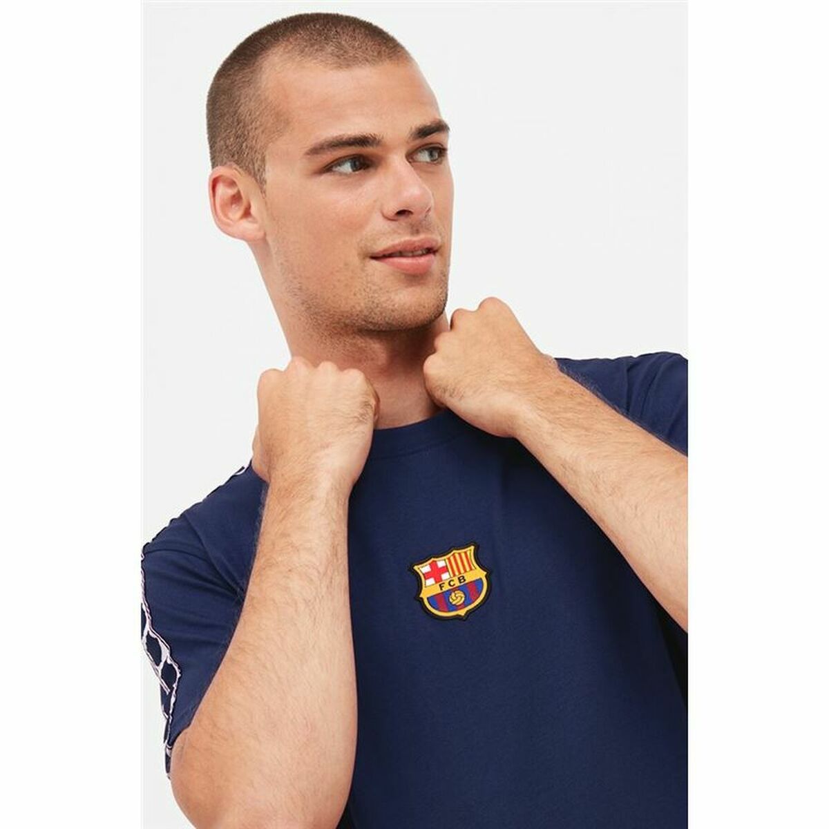 Kortärmad fotbollströja för herrar F.C. Barcelona Marinblå - 8