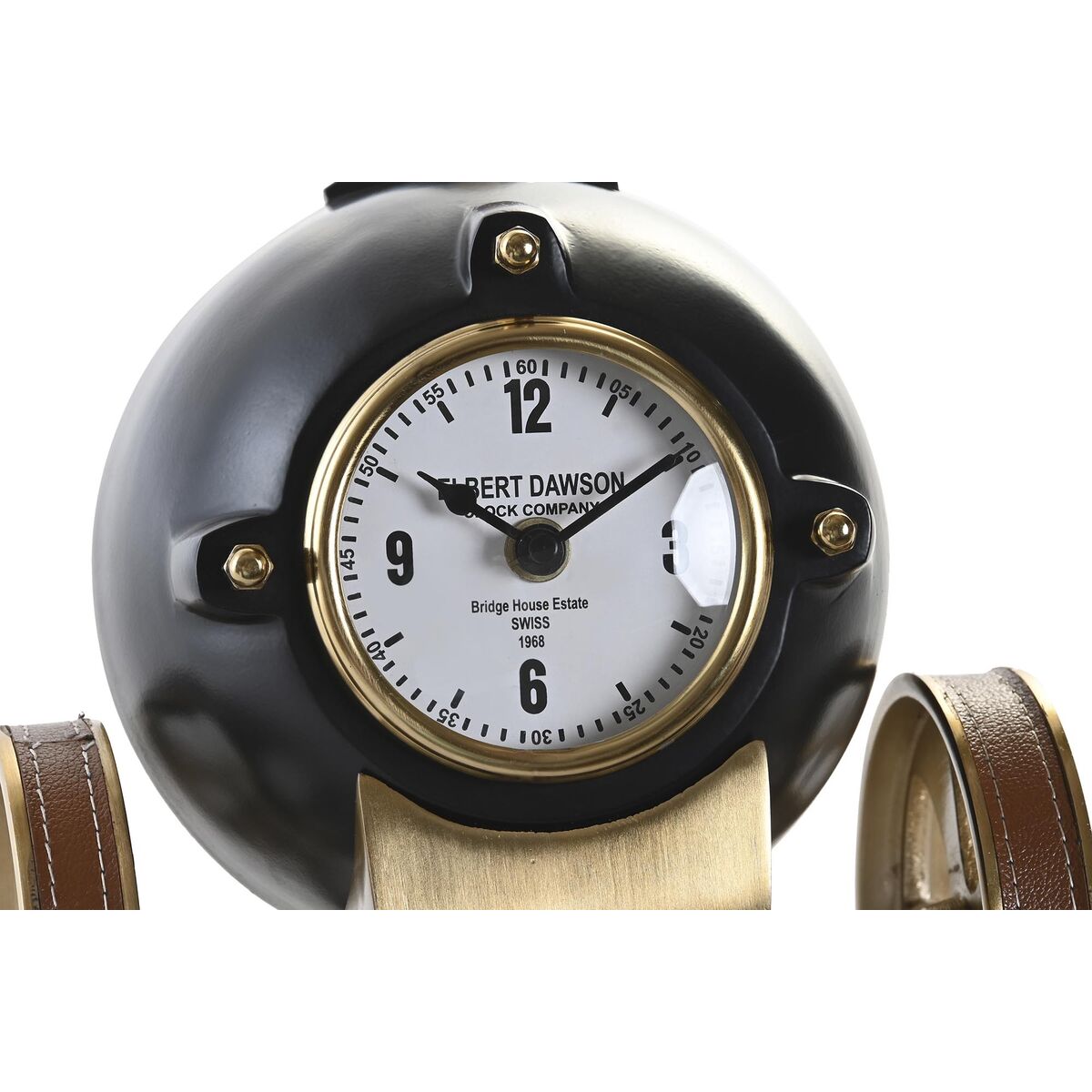 bordsklocka DKD Home Decor Svart Gyllene Kolonial - 2