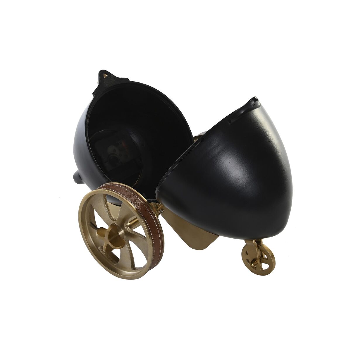 bordsklocka DKD Home Decor Svart Gyllene Kolonial - 3