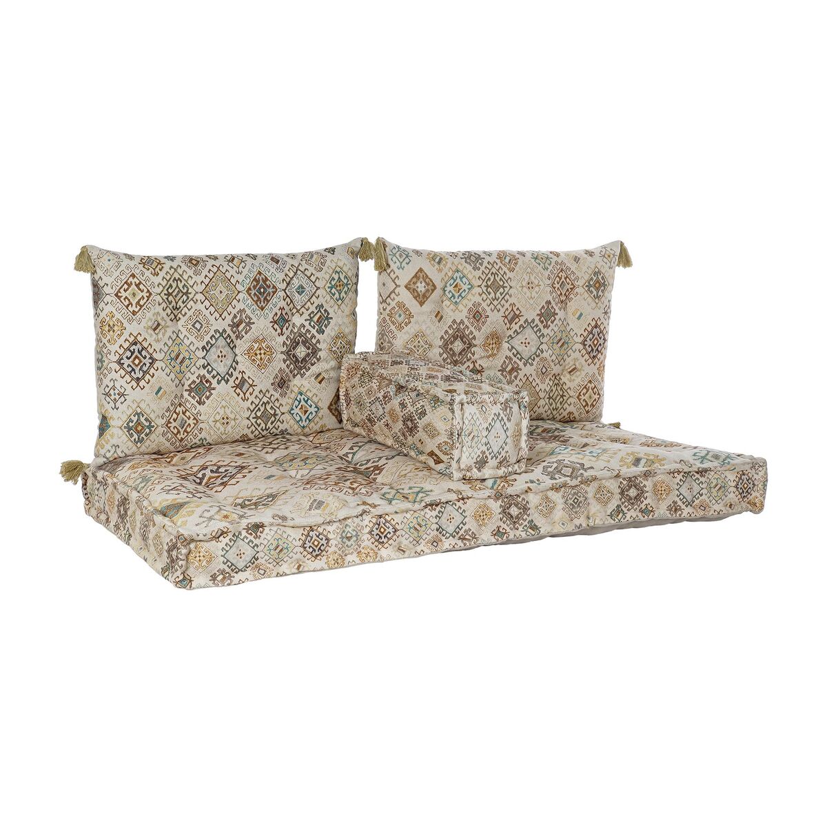 2-mans soffa DKD Home Decor Gul Brun Beige 145 x 76 x 13 cm