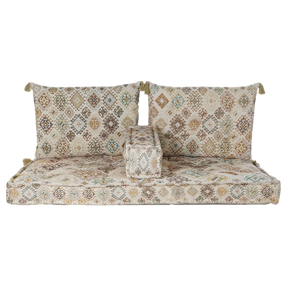 2-mans soffa DKD Home Decor Gul Brun Beige 145 x 76 x 13 cm - 3