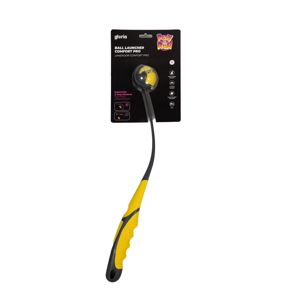 Bollkastare för hundar Gloria Gul polypropen TPR S - 2