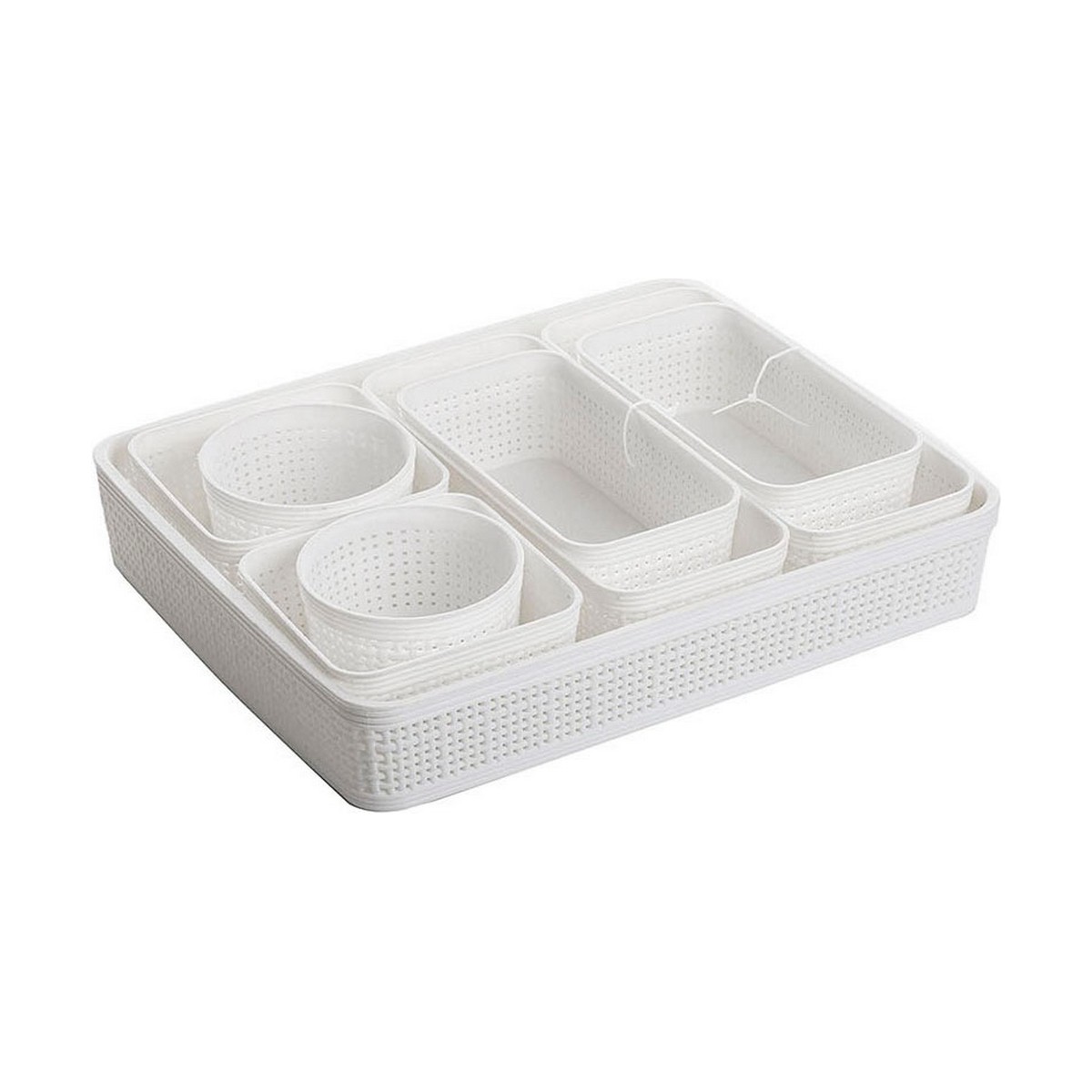 Multifunktionell korg Dem Plast 34 x 28 x 6 cm 9 Delar (9 antal) - 3