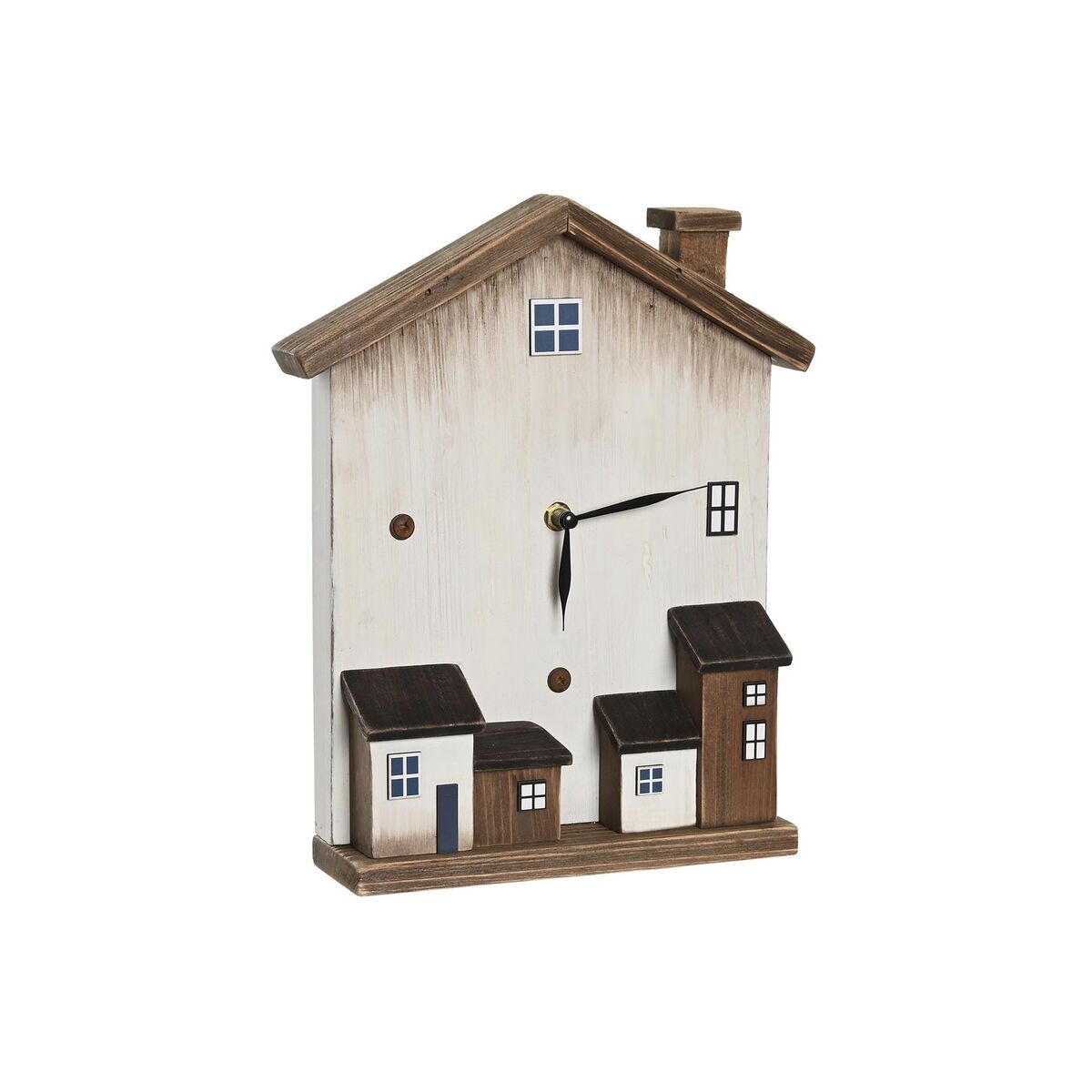 bordsklocka DKD Home Decor Vit Hus - 4
