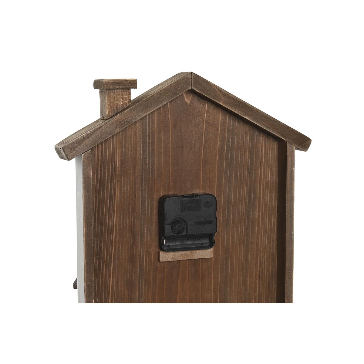 bordsklocka DKD Home Decor Vit Hus - 3