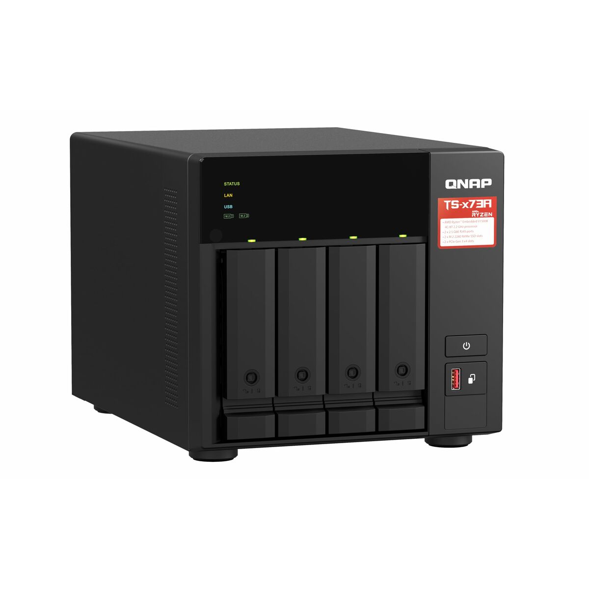 Nätlagringsenhet NAS Qnap TS-473A-SW5T Svart - 2