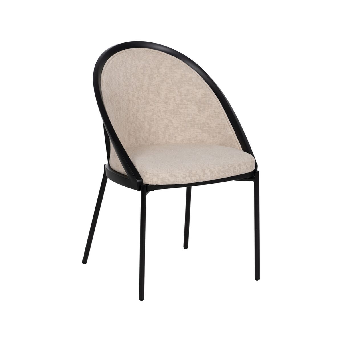 Matsalsstol Svart Beige 54 x 47,5 x 82,3 cm