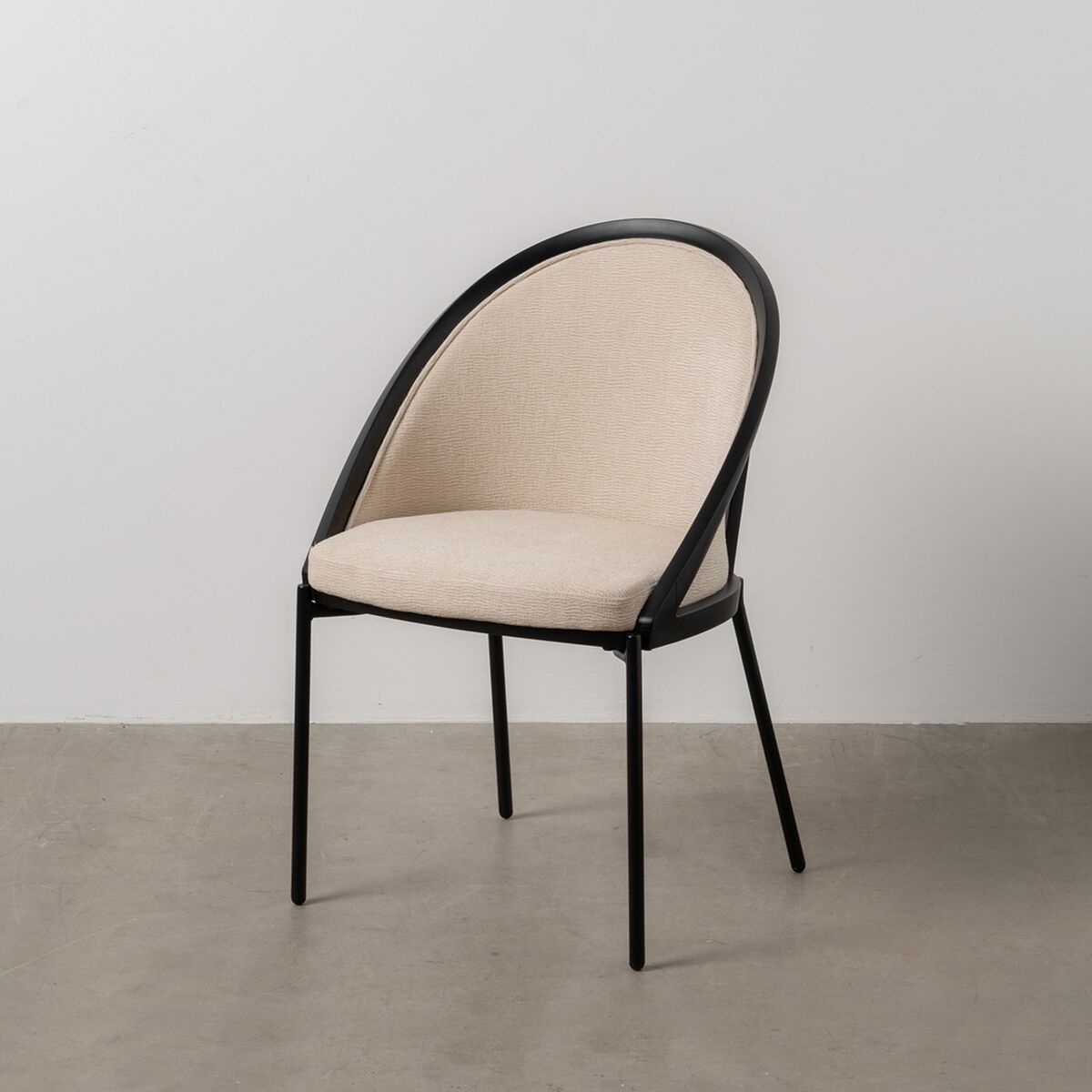 Matsalsstol Svart Beige 54 x 47,5 x 82,3 cm - 2