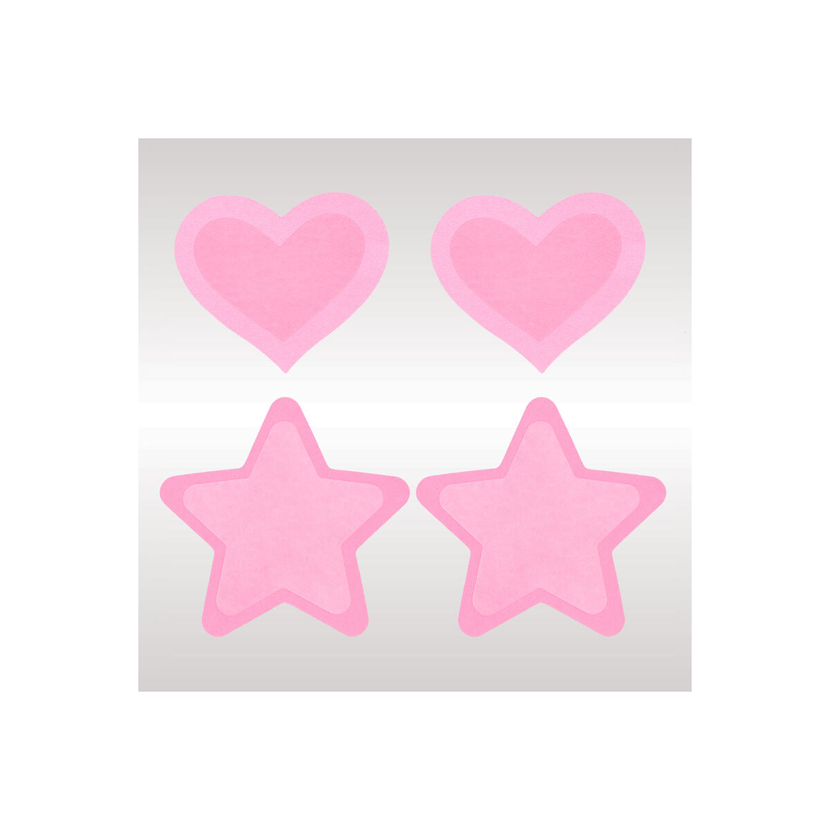 Skydd för bröstvårtor Peekaboo Rosa One size Hjärtan Stjärnor - 2