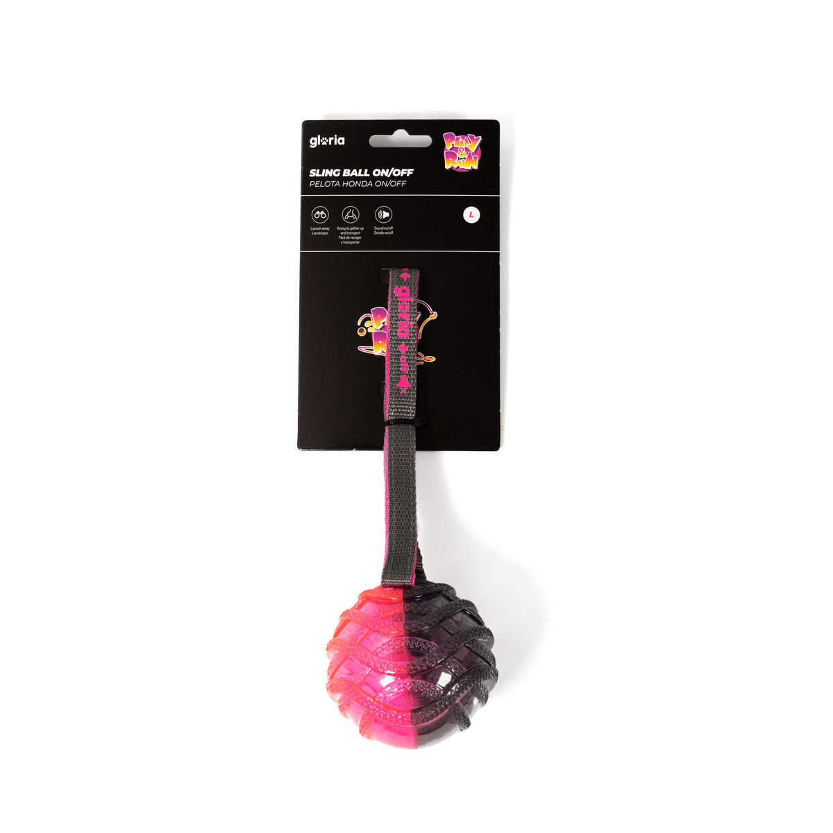 Bollkastare för hundar Gloria Grå Rosa TPR Labda L - 2