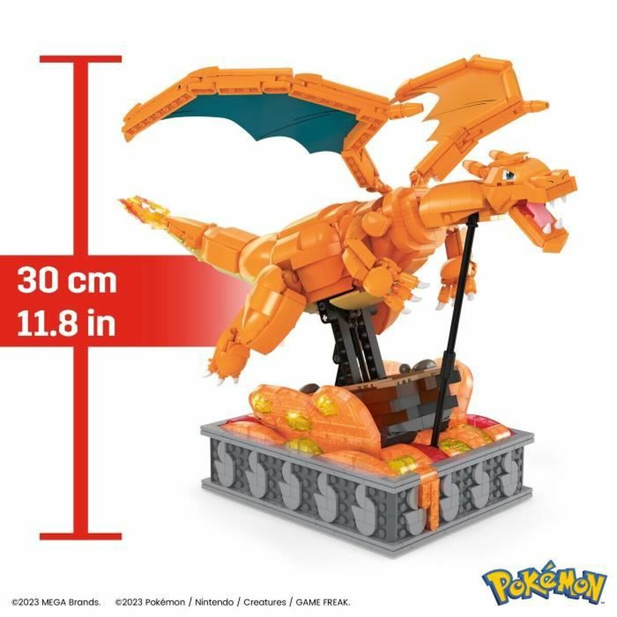 Konstruktionssats Pokémon Mega Construx -  Motion Charizard 1664 Delar - 3