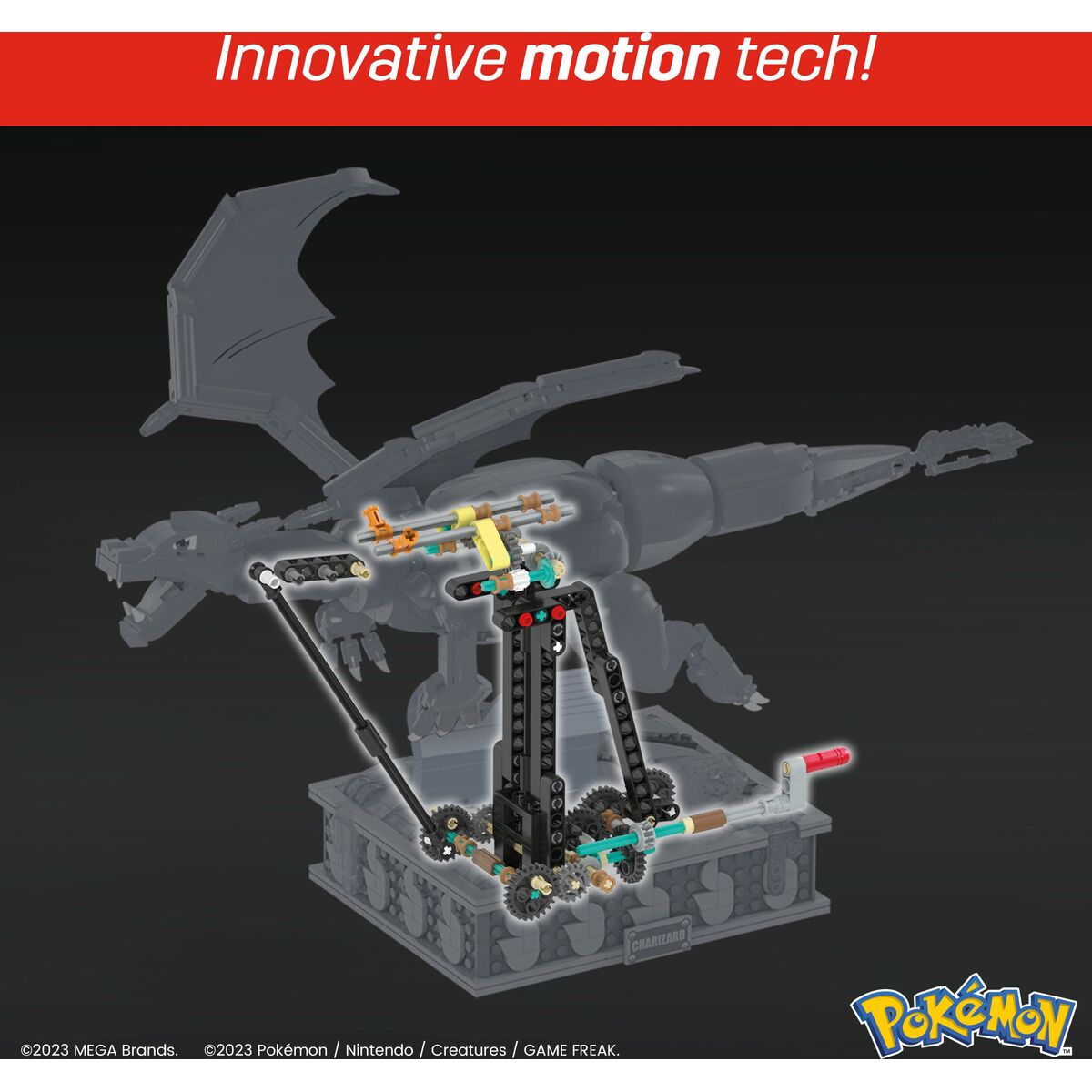 Konstruktionssats Pokémon Mega Construx -  Motion Charizard 1664 Delar - 4