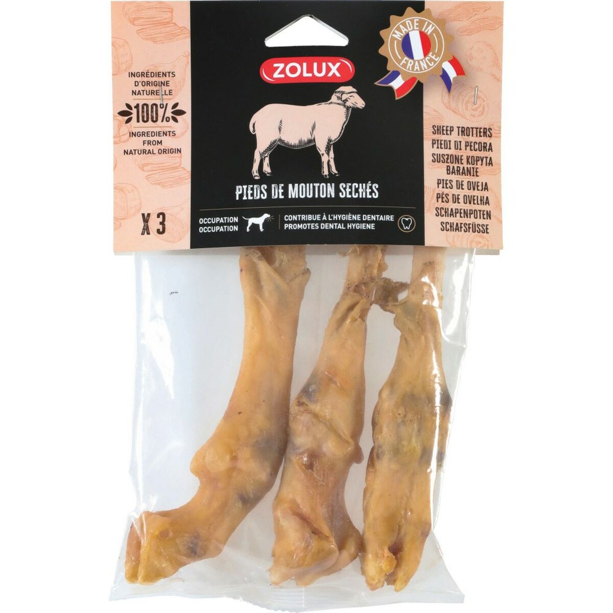 Tuggleksak för hundar Zolux Sheep leg 150 g