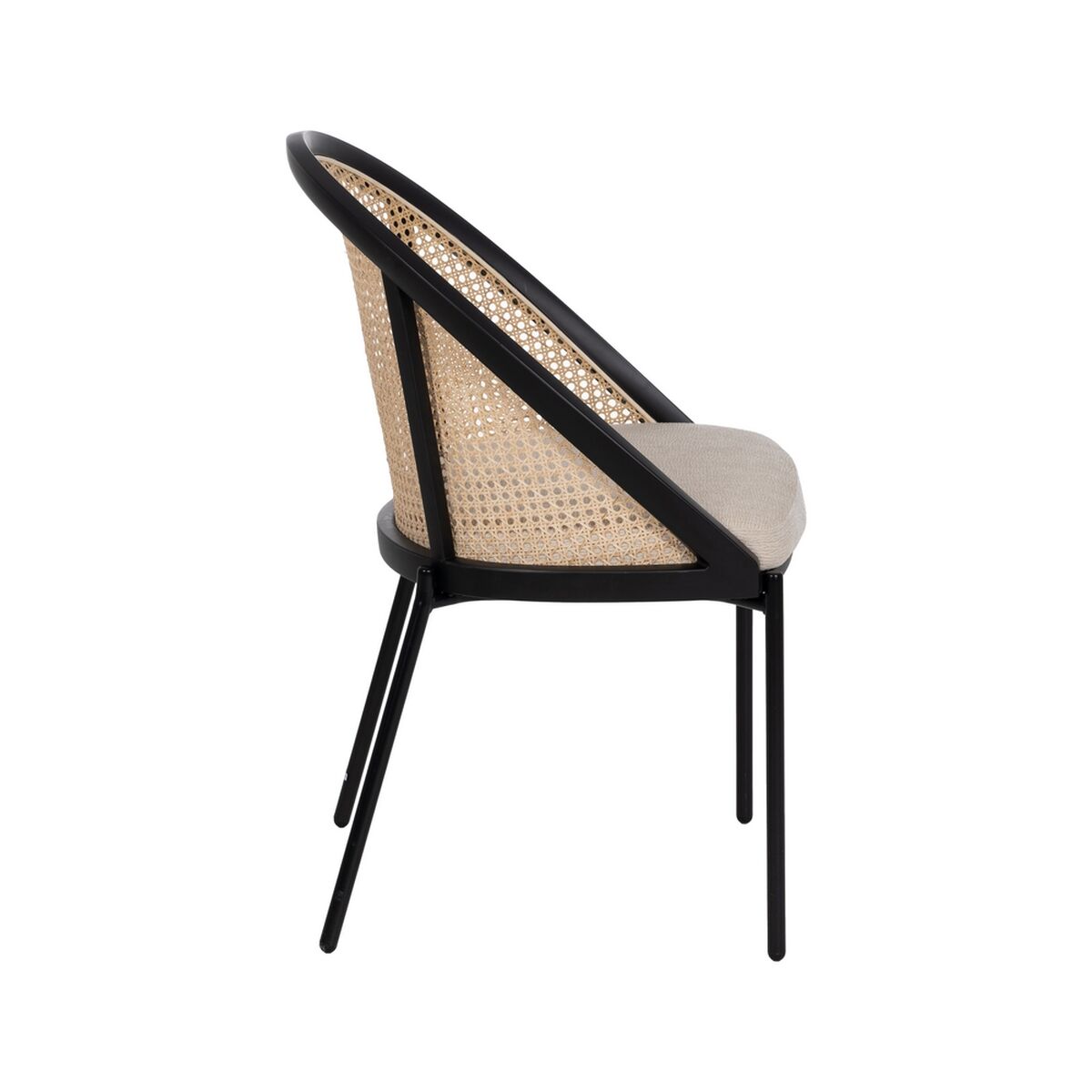 Matsalsstol Svart Naturell 54 x 49 x 82,3 cm - 3