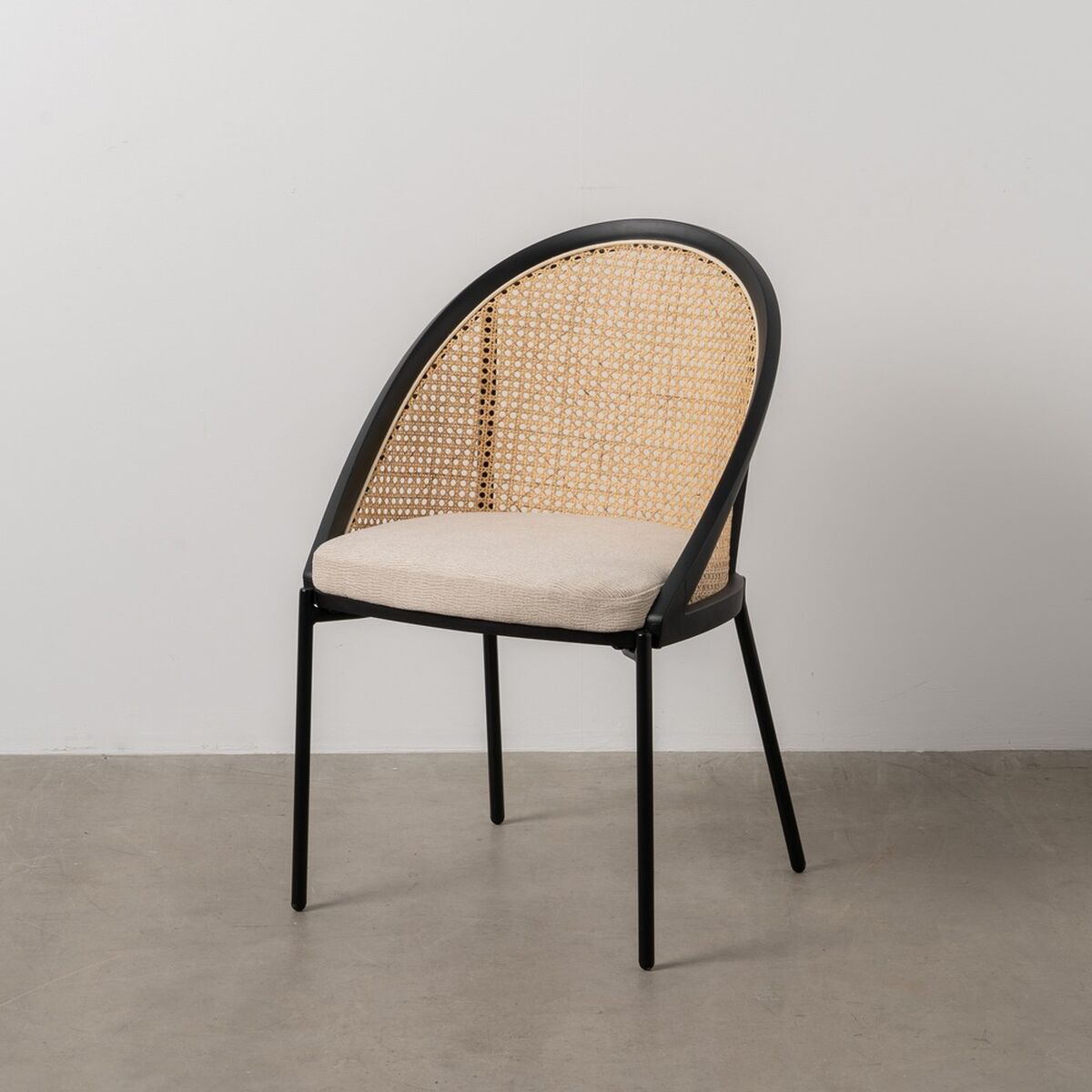 Matsalsstol Svart Naturell 54 x 49 x 82,3 cm - 2