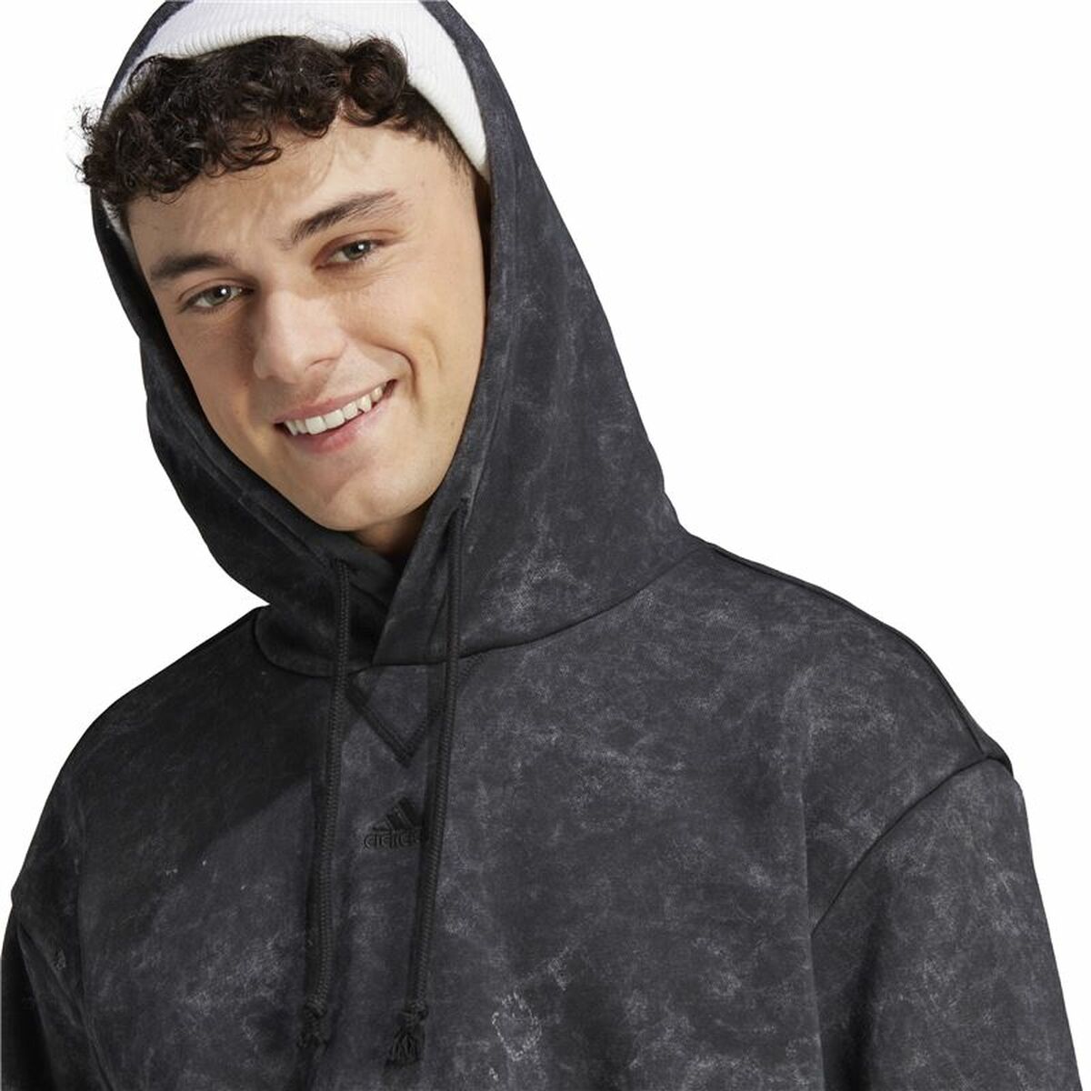 Tröja med huva Herr Adidas IJ6929 Svart - 5