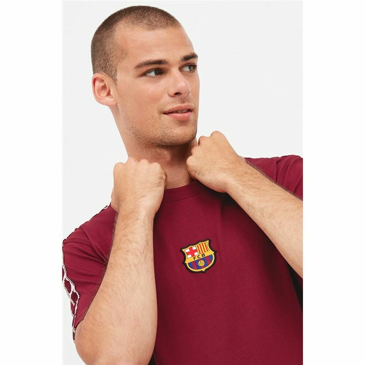 Kortärmad fotbollströja för herrar F.C. Barcelona Brun - 6