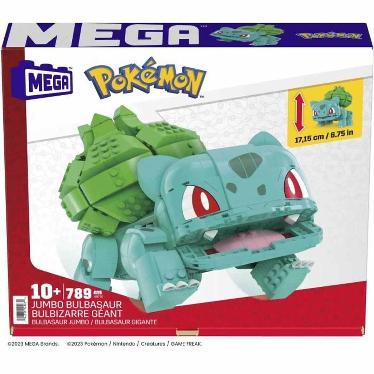 Konstruktionssats Pokémon Mega Construx - Jumbo Bulbasaur 789 Delar - 2